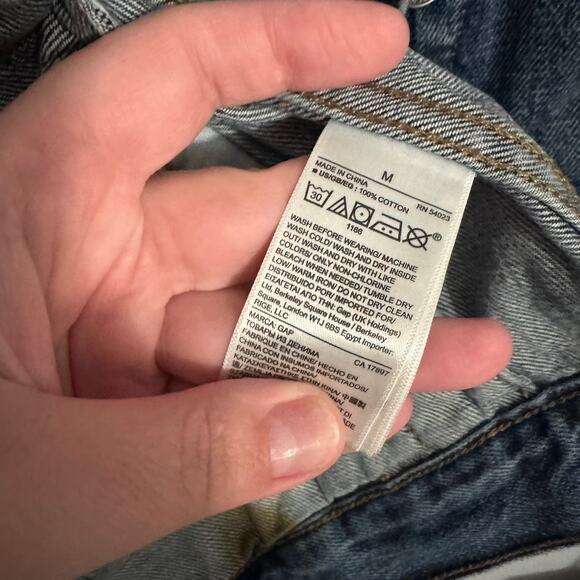 Gap 1969 100% Cotton Medium Wash Jean Jacket Women's Size Medium Pockets Rugged - Picture 5 of 9